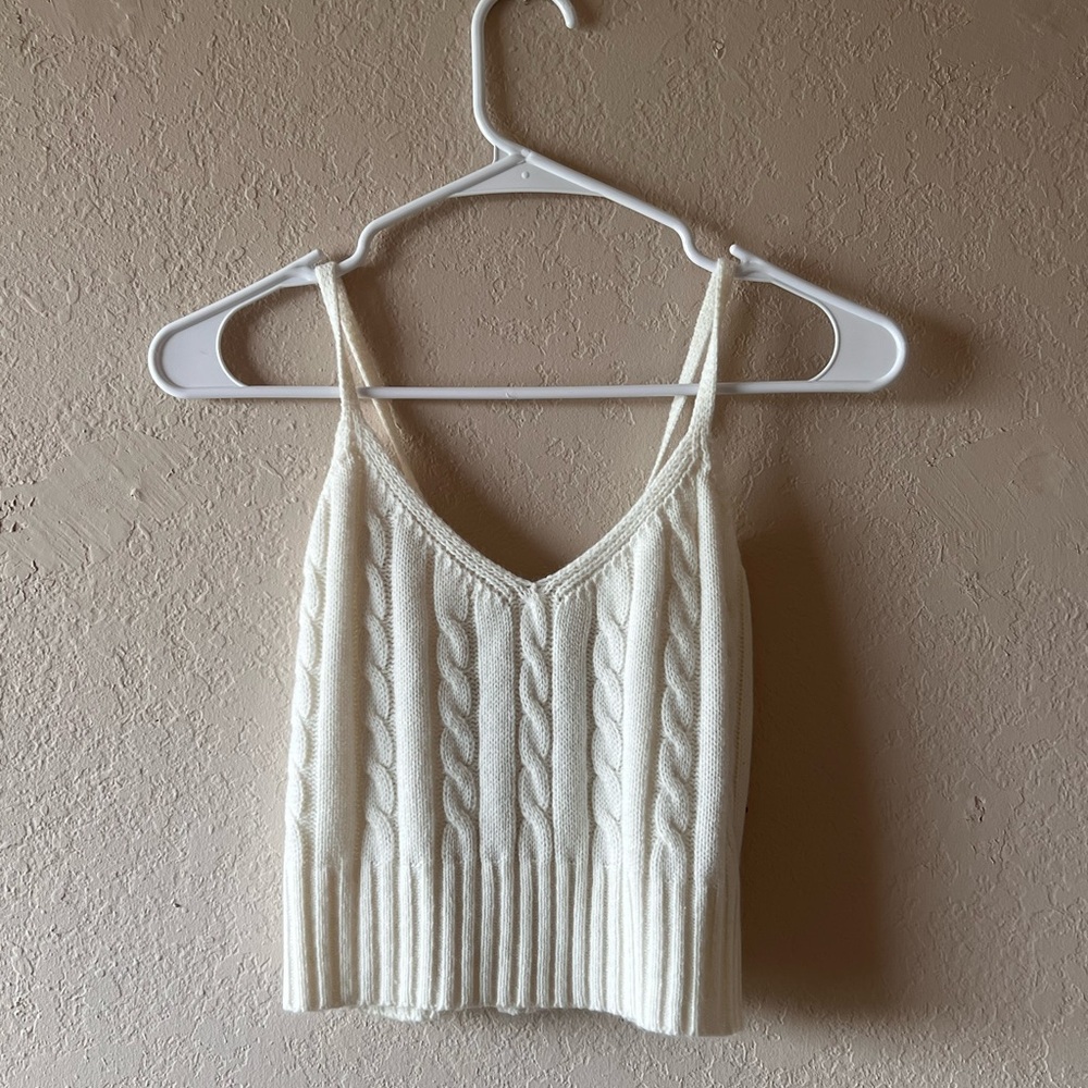 Comfy white sweater top